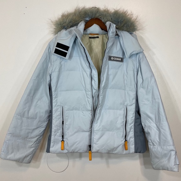 Colmar Sky Blue Hooded Ski Jacket - Picture 3 of 8
